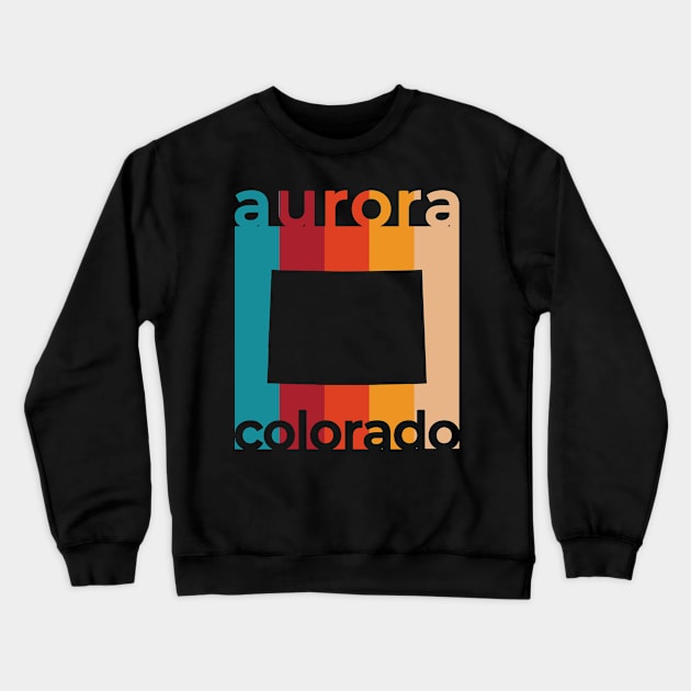 Aurora Colorado Retro Crewneck Sweatshirt by easytees